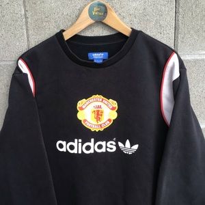 Adidas originals Manchester United mls soccer football crewneck sweater large